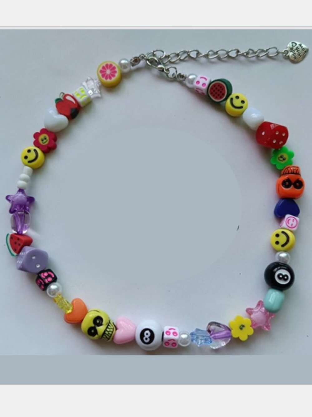 Free People Multi-Color Beaded Indie Sleaze Novelty Charm Statement Necklace